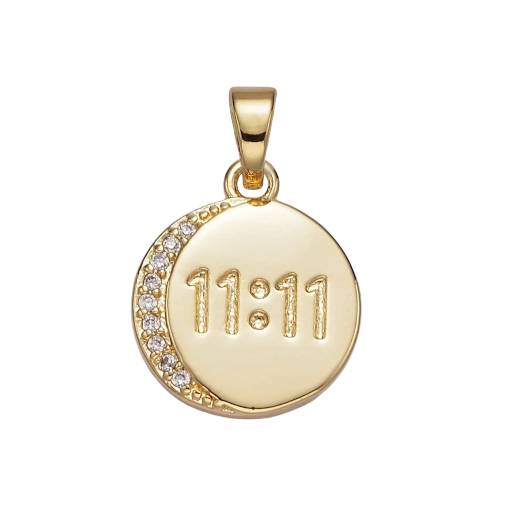 11:11 Lucky Number Charm - Gold Filled