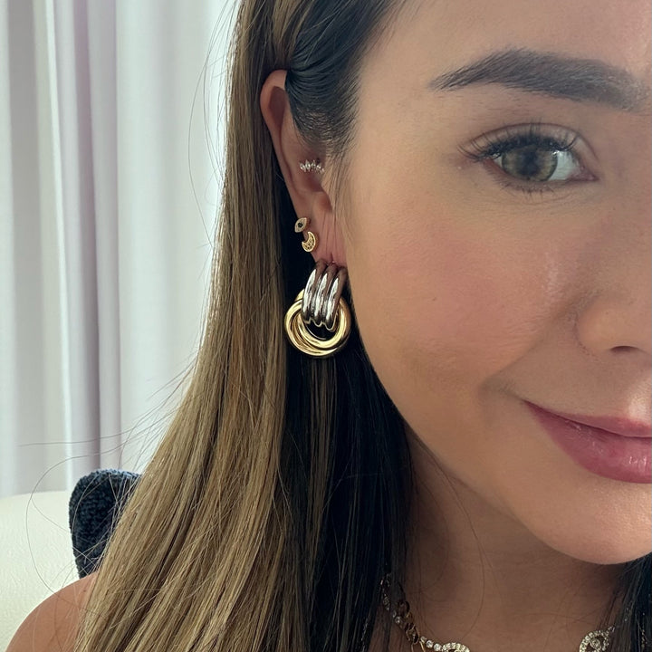 Brilliance Knot Earrings - Gold Filled