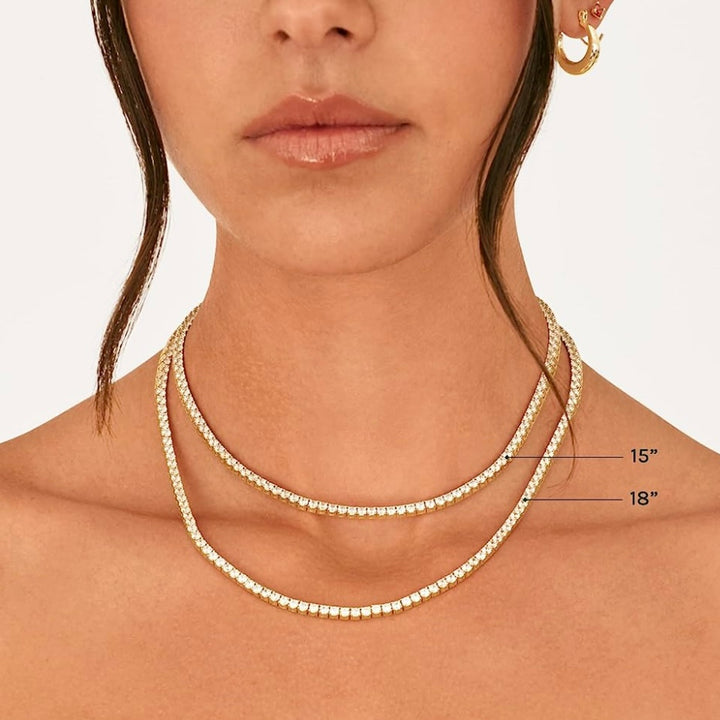4mm Diamond Tennis Chain Necklace 