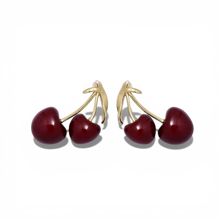 Cherry Kiss Earrings - Gold Filled