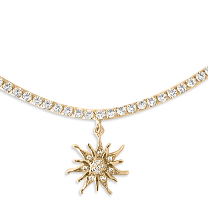 Light Seeker Sun Necklace - Gold Filled