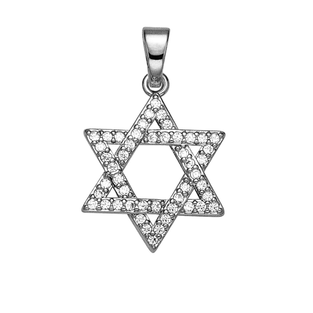 Diamond Star Of David Charm