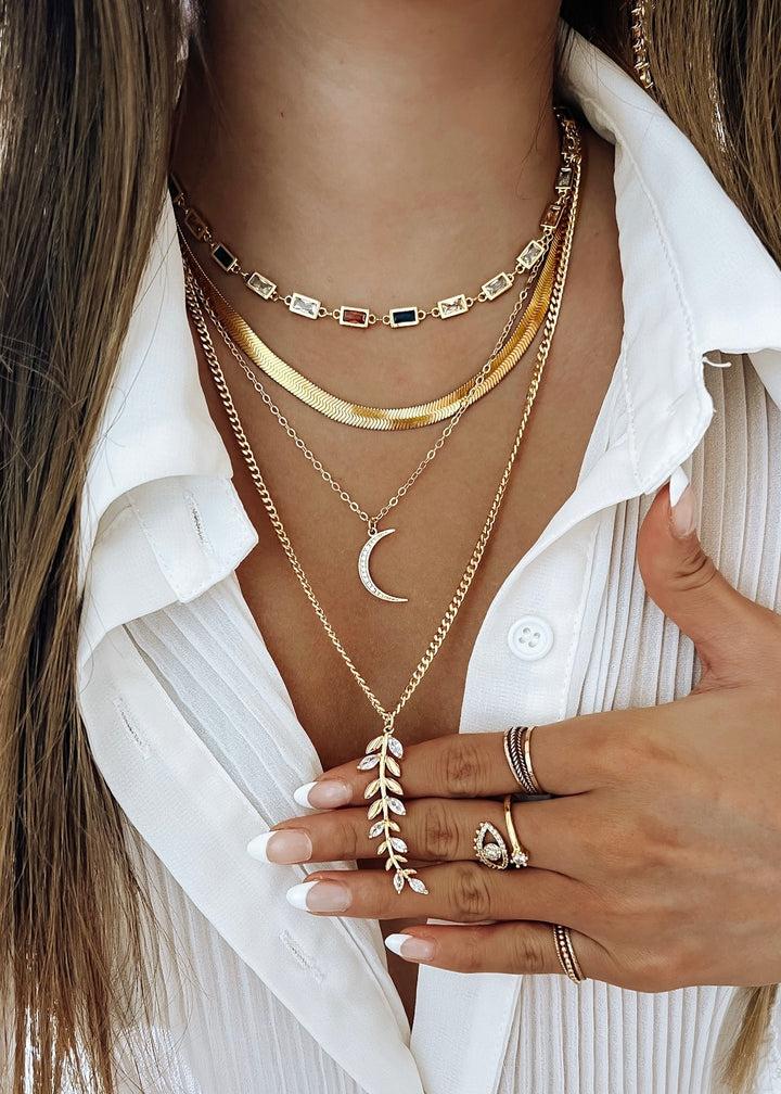 Goddess Moon Necklace - Gold Filled