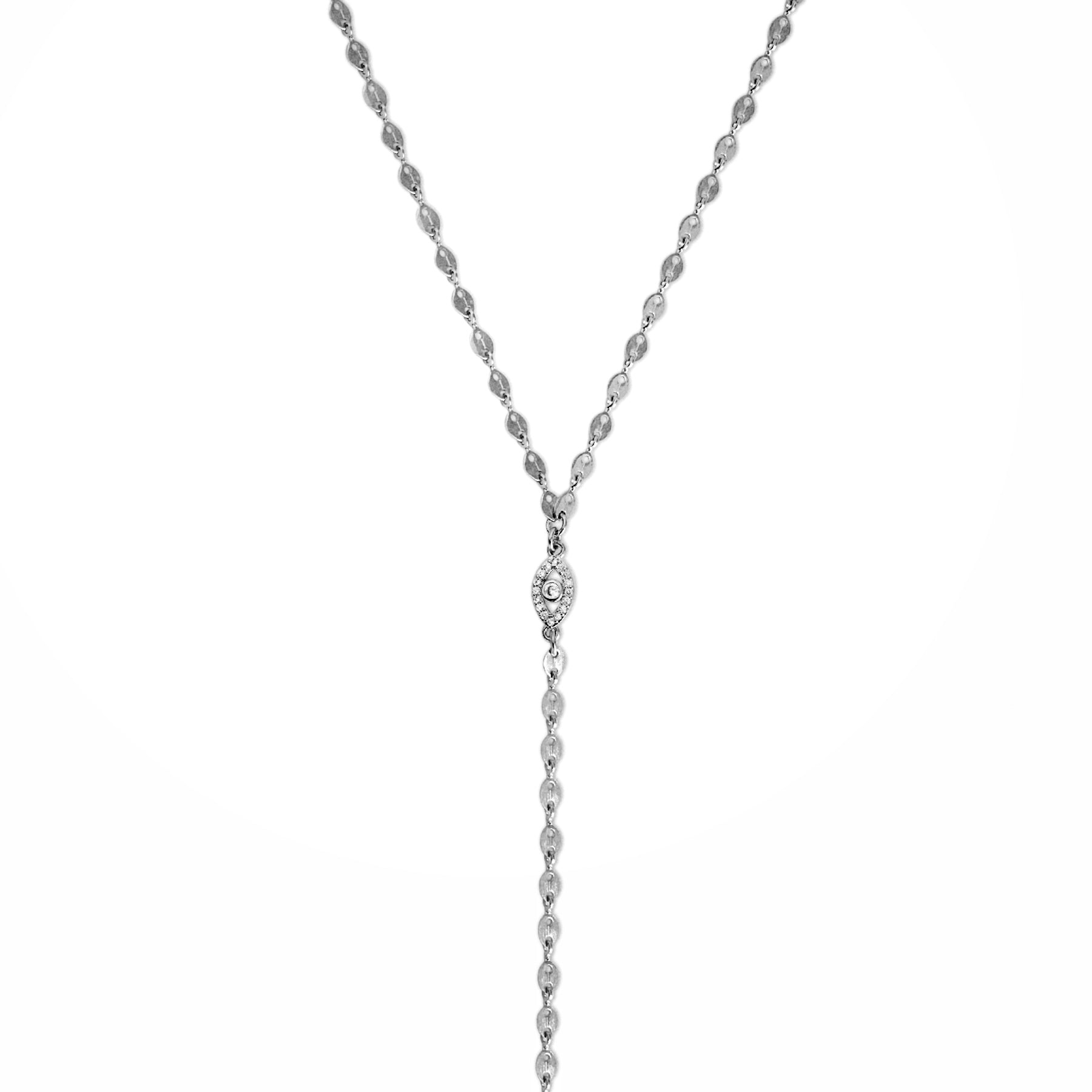Luna Evil Eye Drop Necklace - Gold Filled