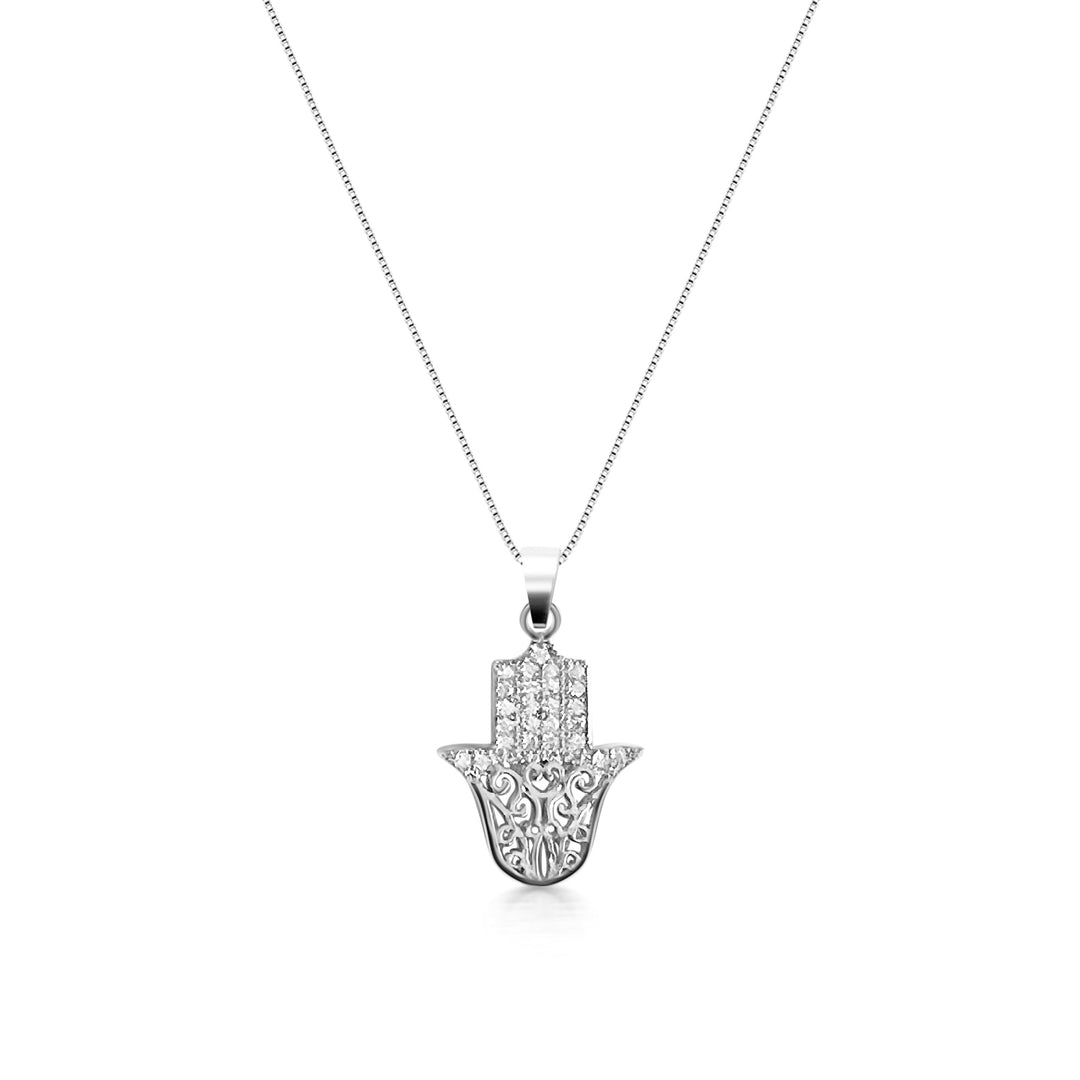 Wisdom Hamsa Hand Necklace - Gold Filled