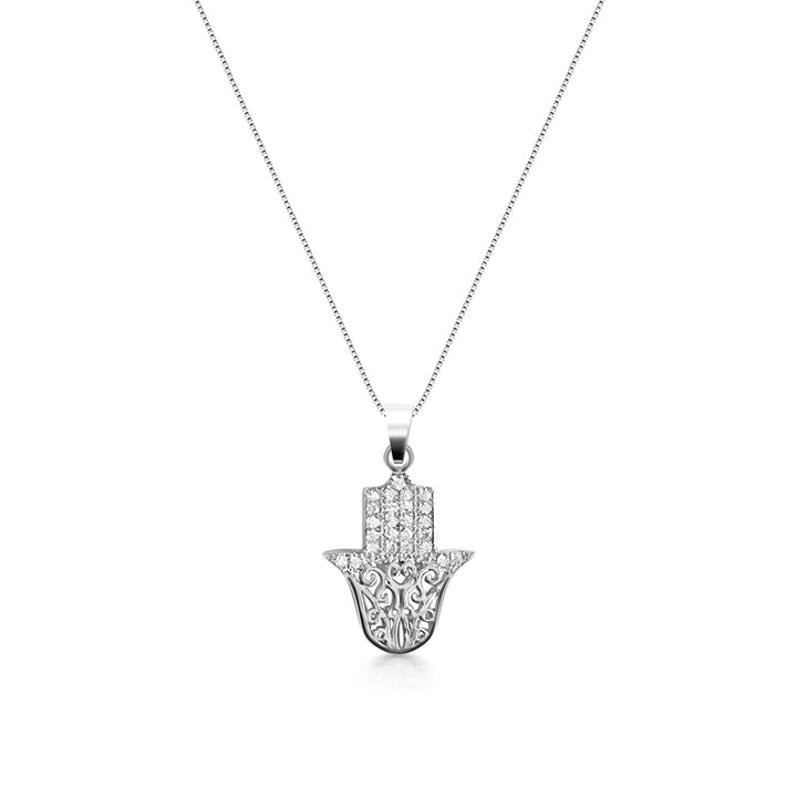 Wisdom Hamsa Hand Necklace - Gold Filled