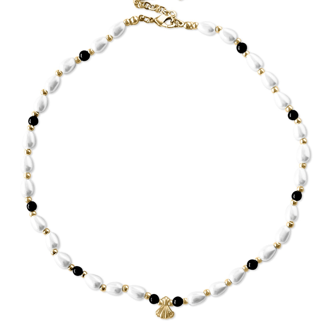Beauty of the sea Seashell Pearl Necklace - Gold Filled