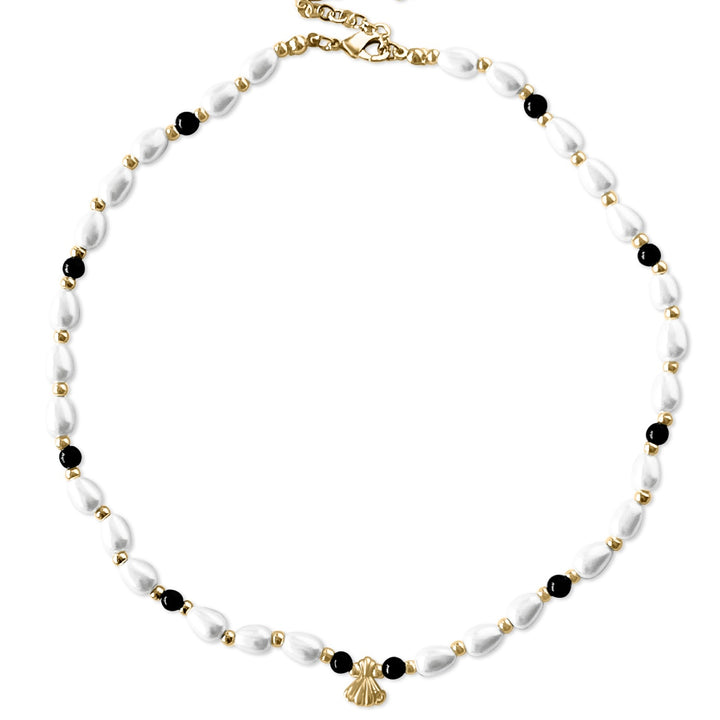 Beauty of the sea Seashell Pearl Necklace - Gold Filled