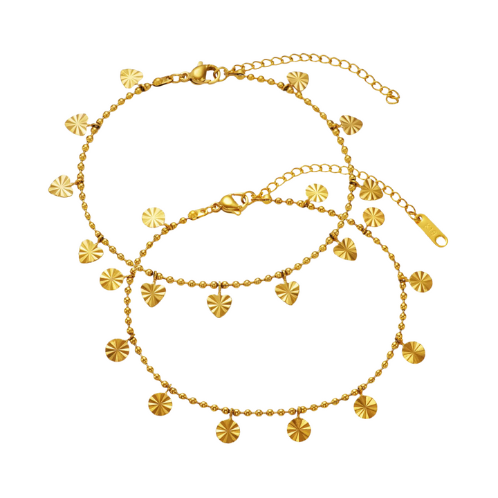 Disco Anklet Set - Gold Filled