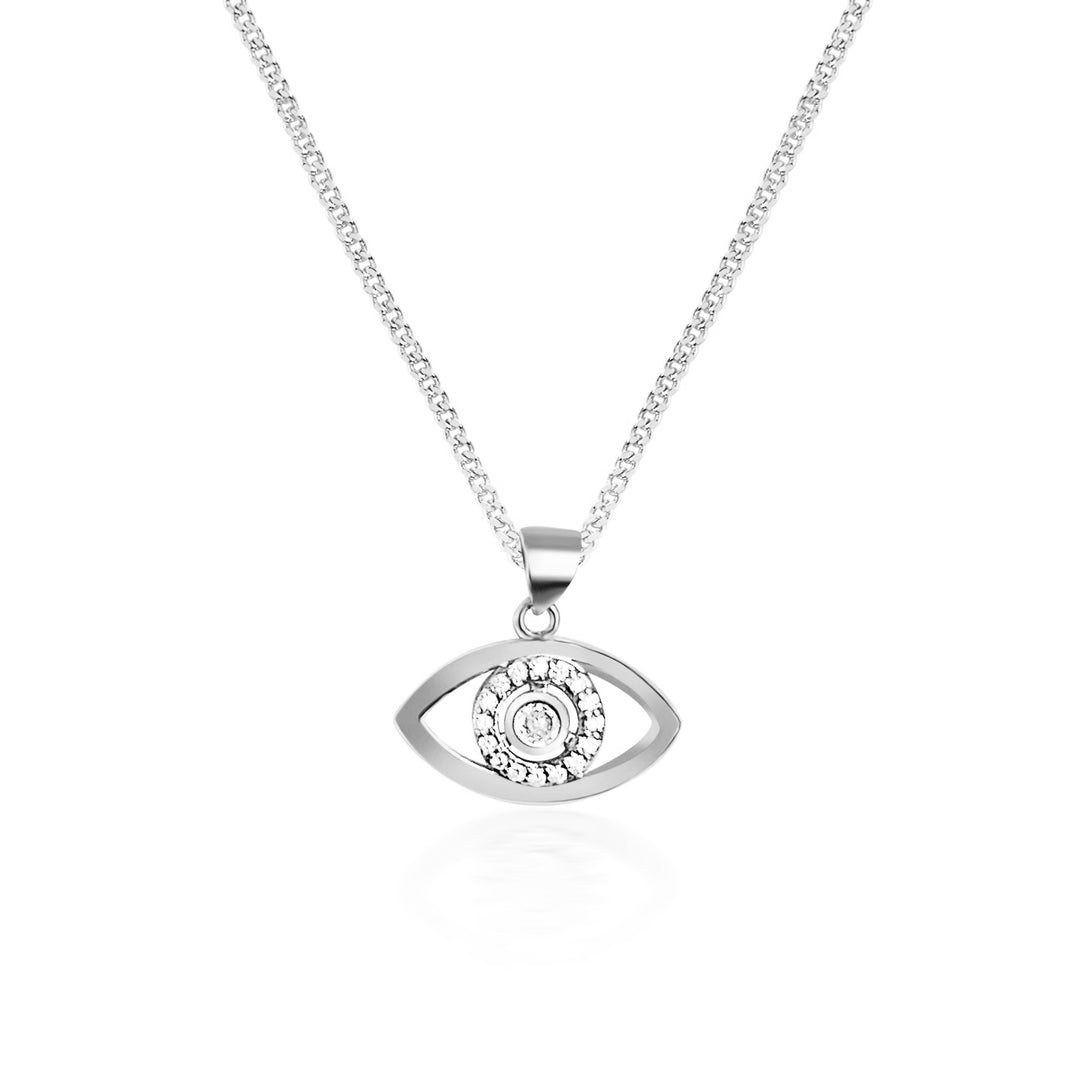 Cradled in Protection Evil Eye Necklace