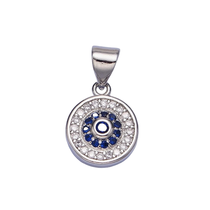 Pave Evil Eye Charm - Gold Filled