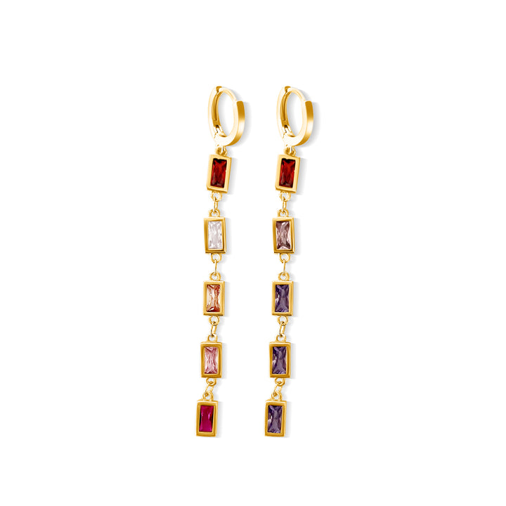 Rainbow Diamond earrings - Gold Filled