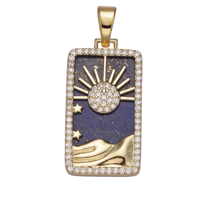 Peaceful Sun Charm - Gold Filled