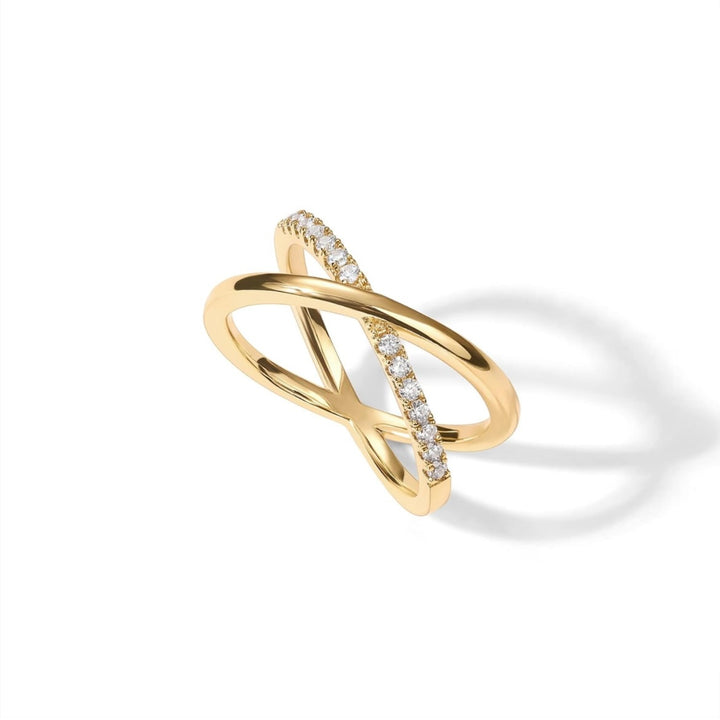 Cross Stacking Ring - Gold Filled