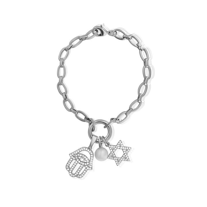Diamond Star Of David Charm