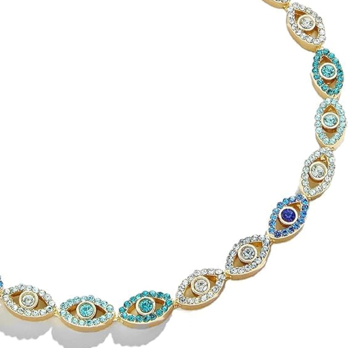 Evil Eye Tennis Chain Bracelet - Gold Filled
