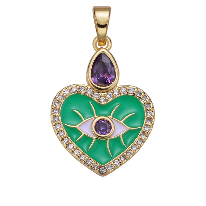 Gemstone Evil Eye Charm