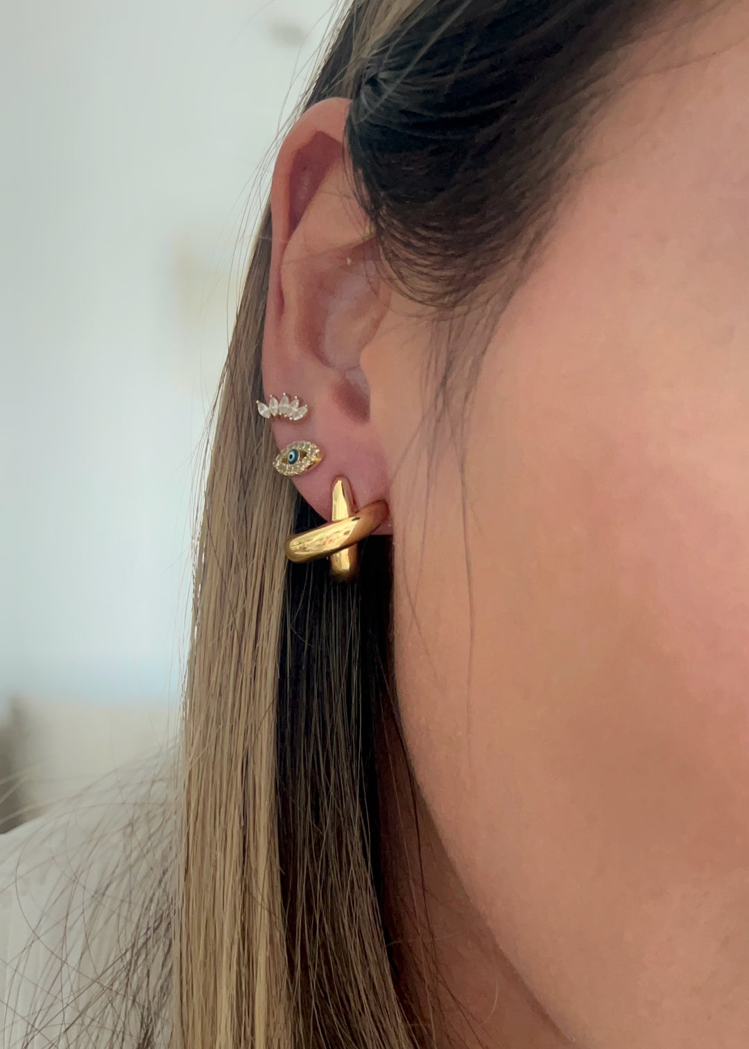 Luxe X Earrings - Gold Filled