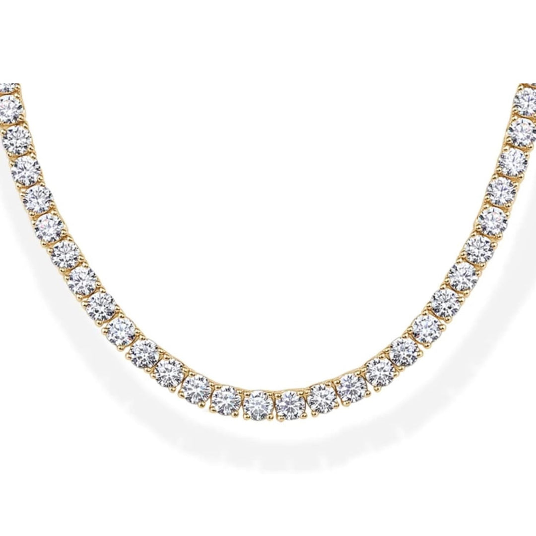 4mm Diamond Tennis Chain Necklace - Gold Filled