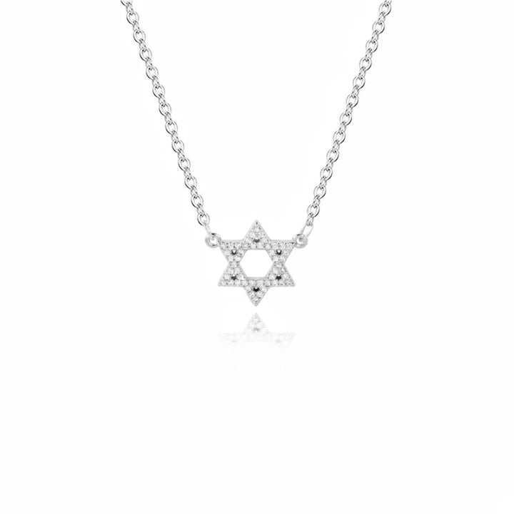 Dainty Diamond Star of David Necklace - Gold Filled