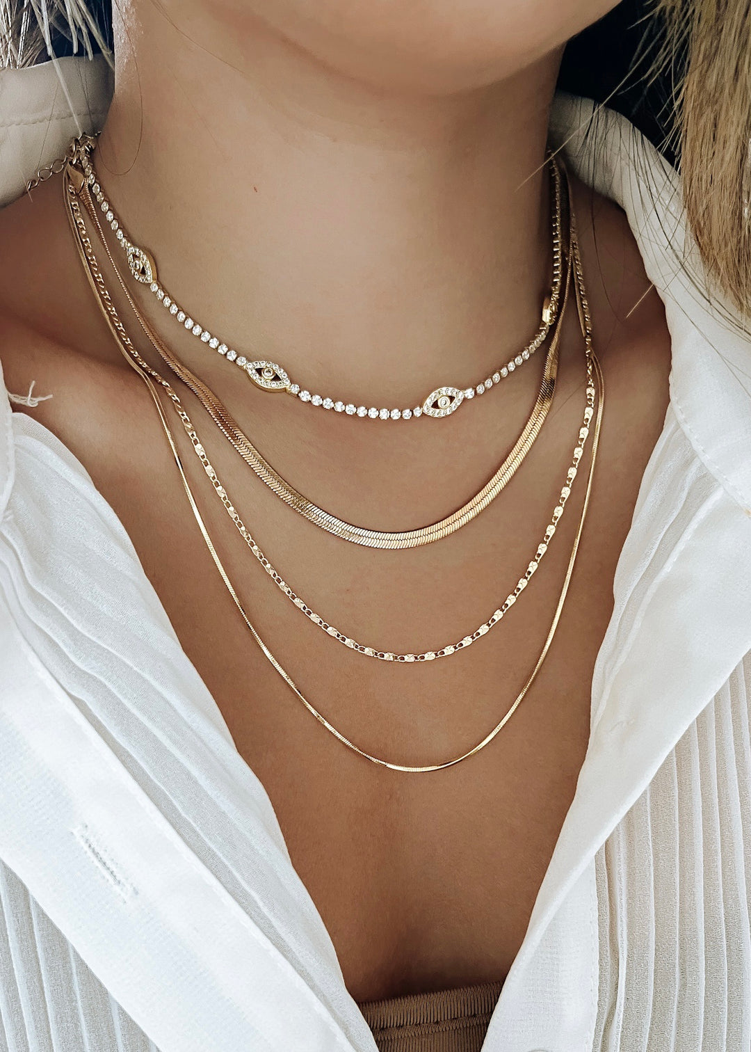 Modern Chain Necklace - Gold Filled