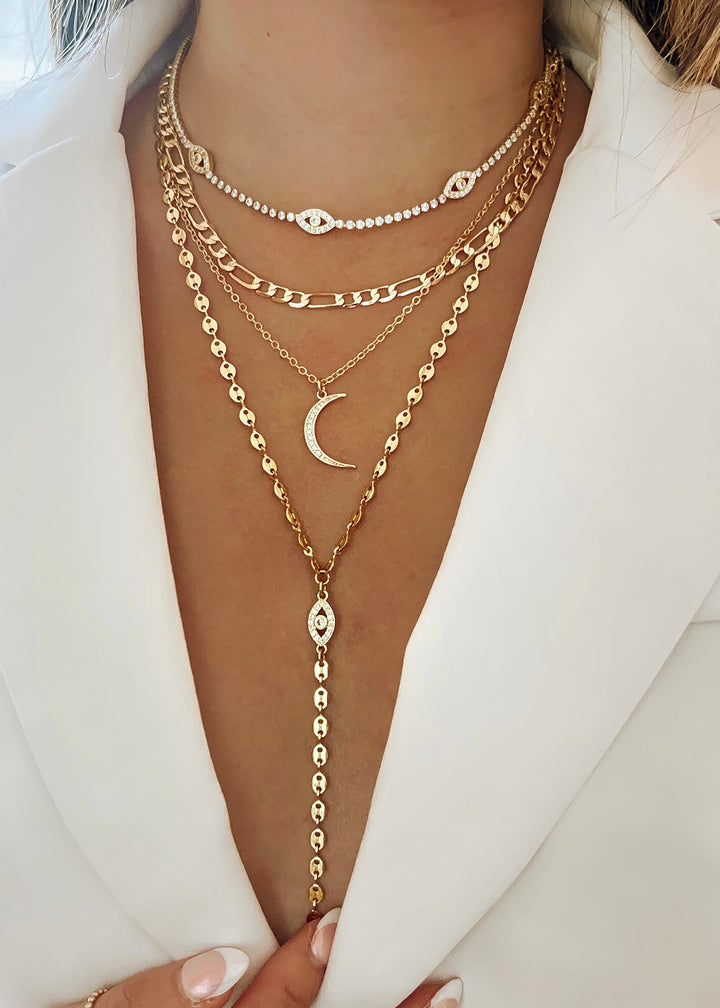 Goddess Moon Necklace - Gold Filled