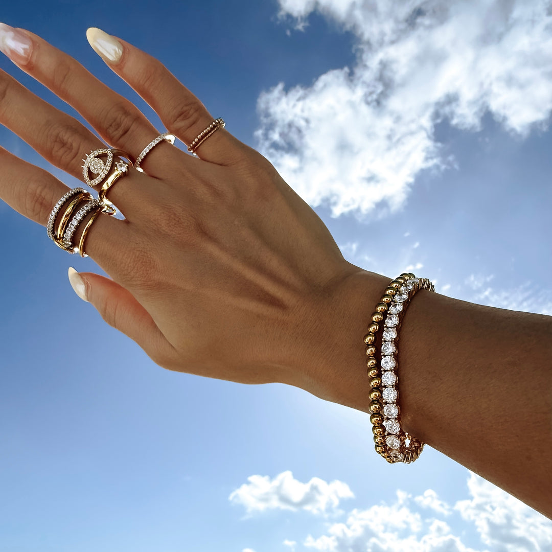 Mixed Metal 4 Linked Ring - Gold Filled