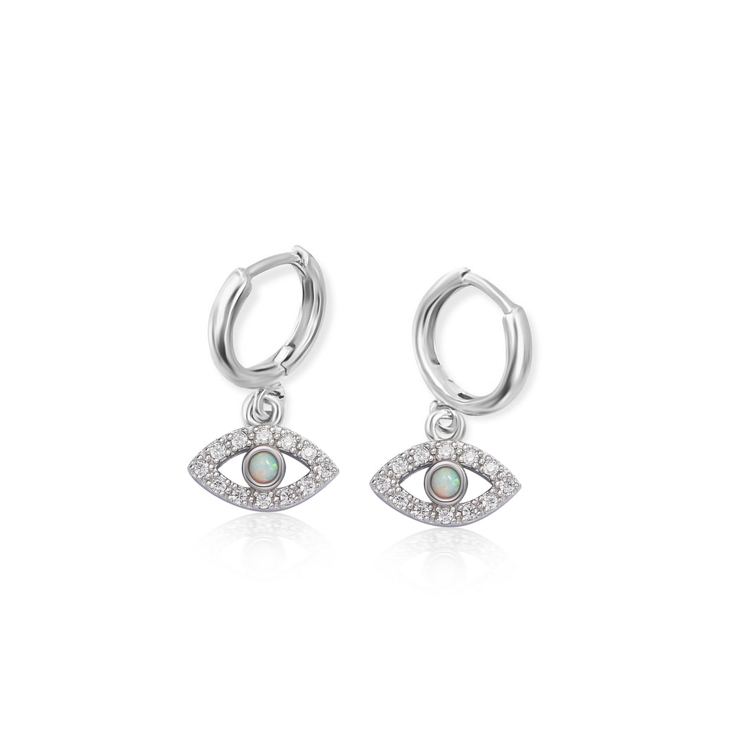 Effy Evil Eye Earrings - Silver