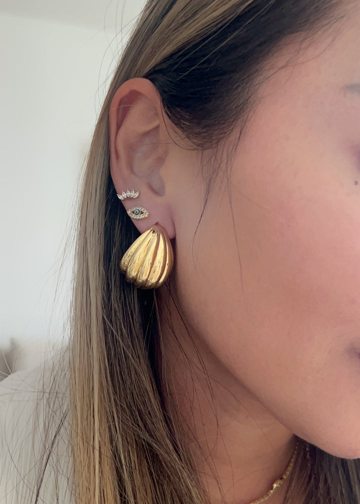 Lumina Shell Earrings - Gold Fillef