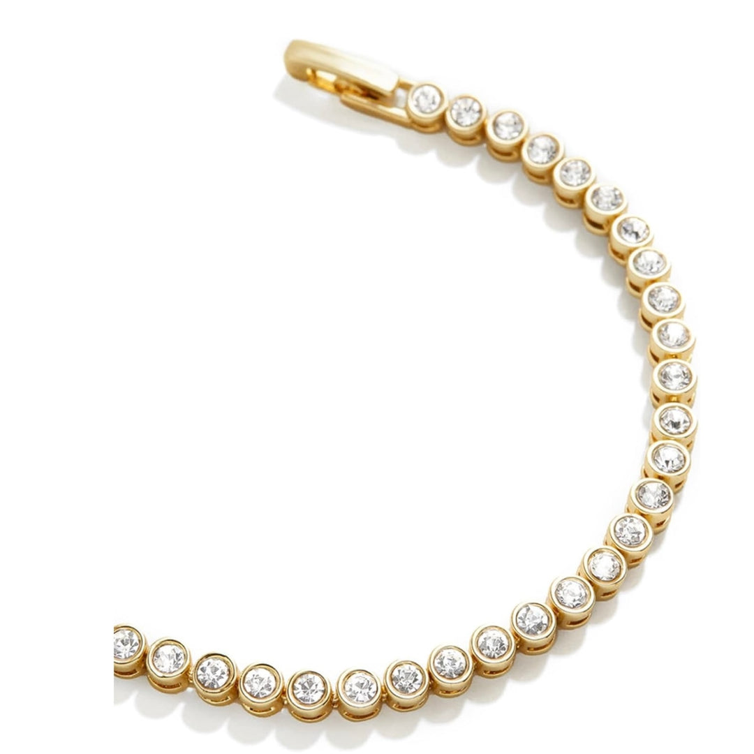 Round Diamond Tennis Bracelet - Gold Filled