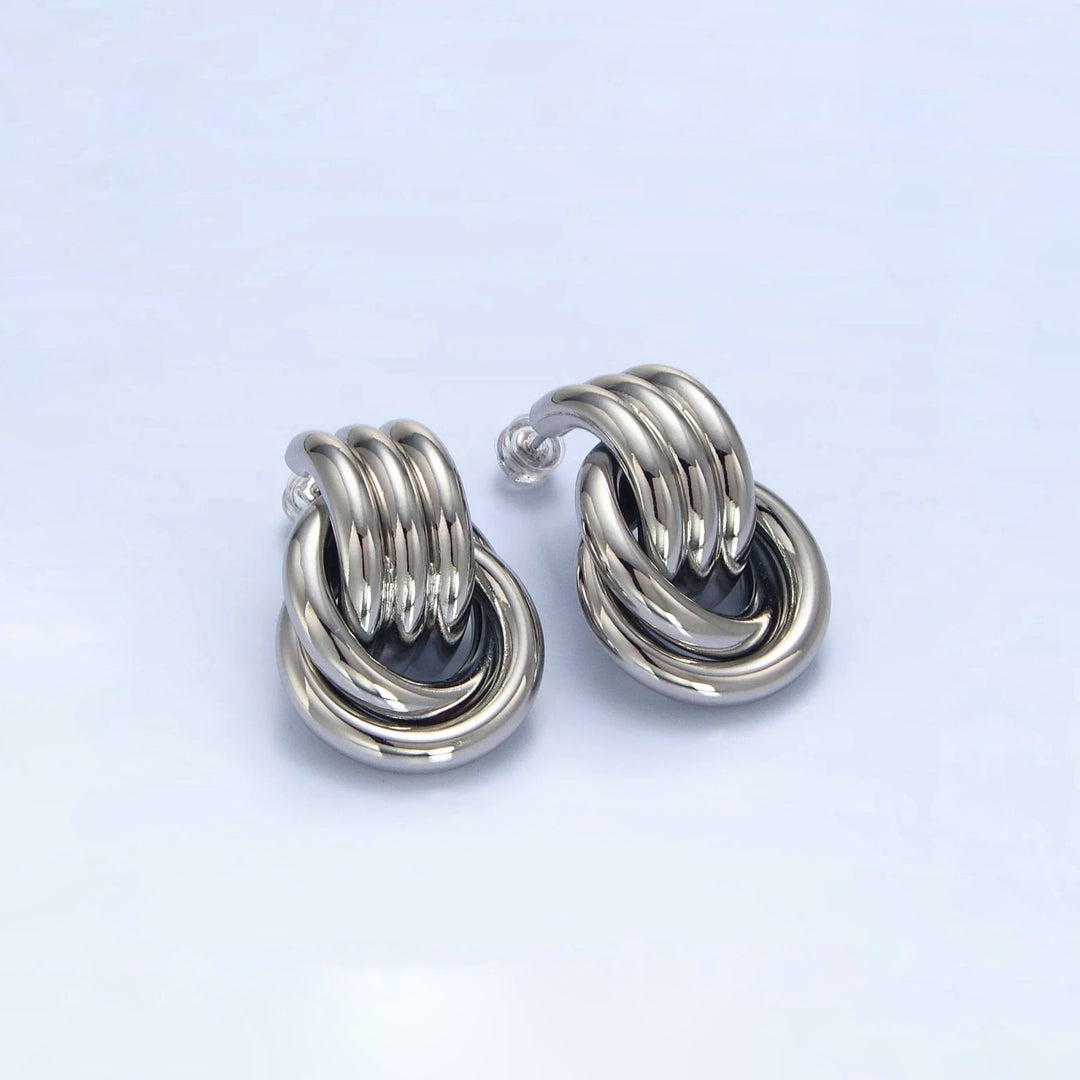 Brilliance Knot Earrings - Gold Filled