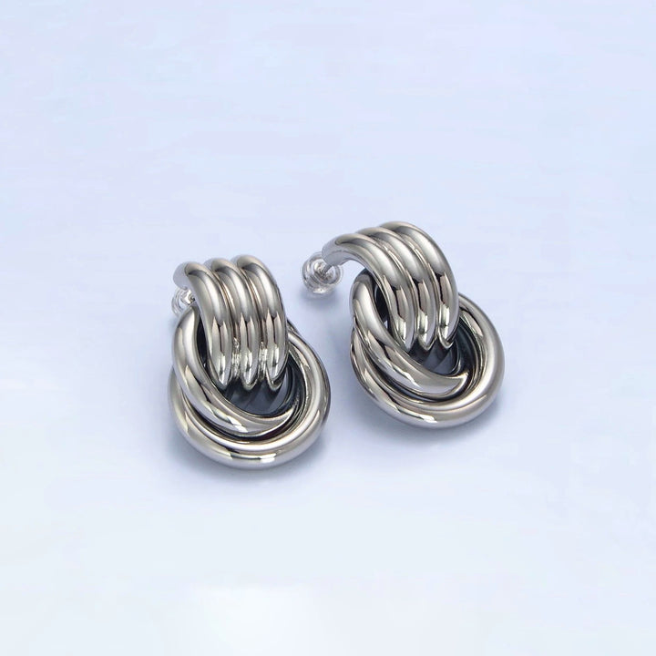 Brilliance Knot Earrings - Gold Filled