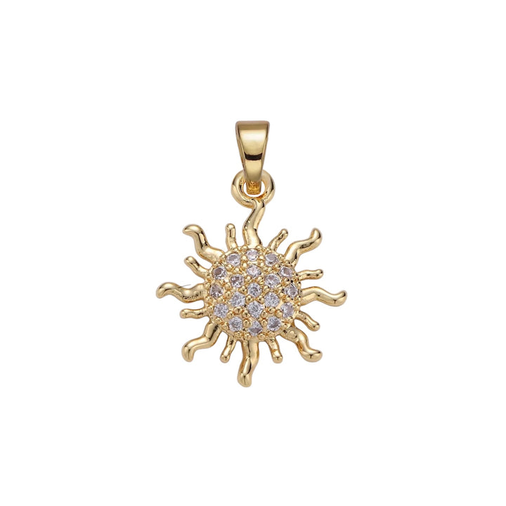Dainty Sun Charm - Gold Filled