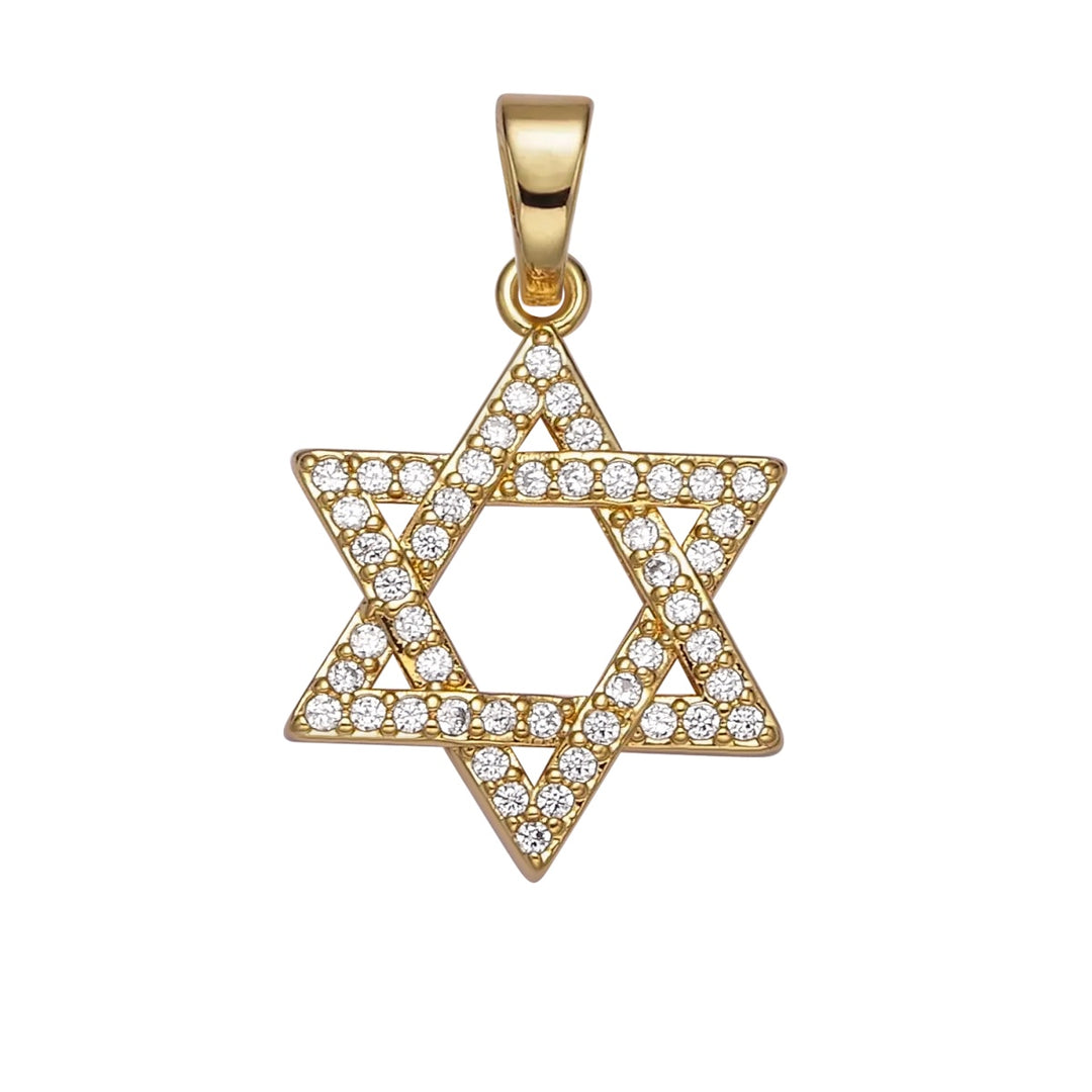 Diamond Star Of David Charm