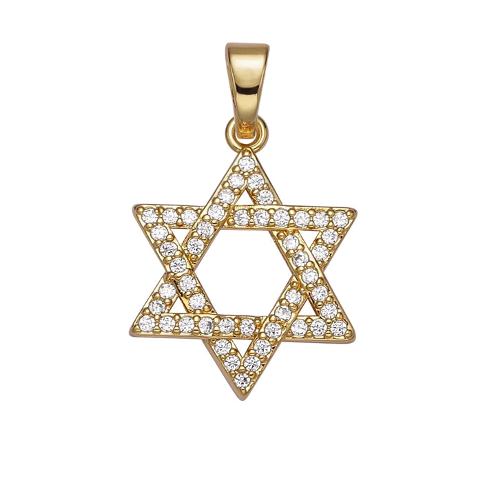 Diamond Star Of David Charm