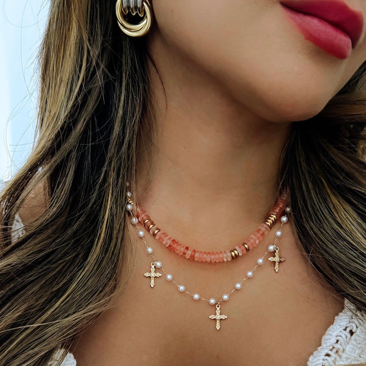 Nature Gemstone Necklace - Gold Filled