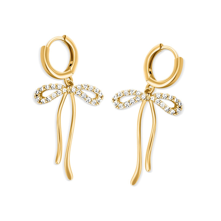 Dainty Bow Earrings - Gold Filled
