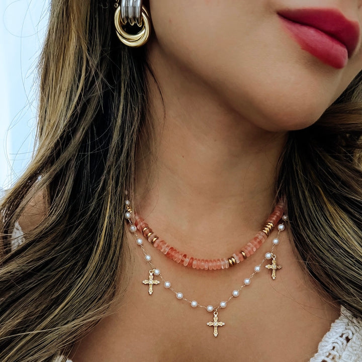Nature Gemstone Necklace - Gold Filled