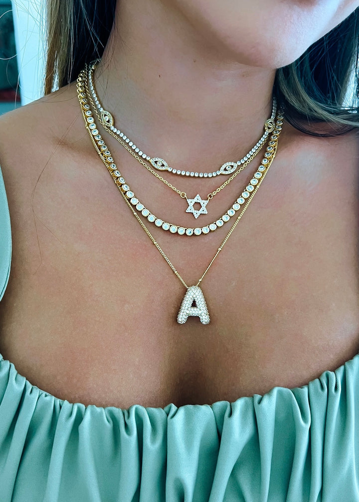 Dainty Diamond Star of David Necklace - Gold Filled