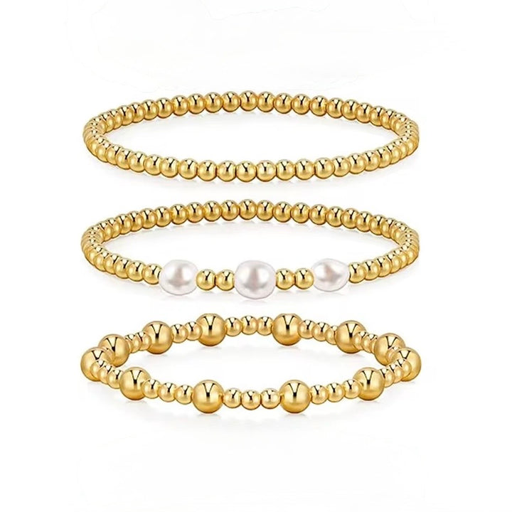 Gold Filled Bead Bracelet Set