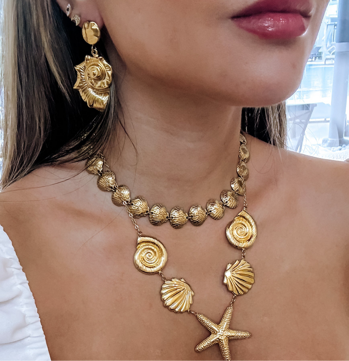 Sea Shell Choker - Gold Filled