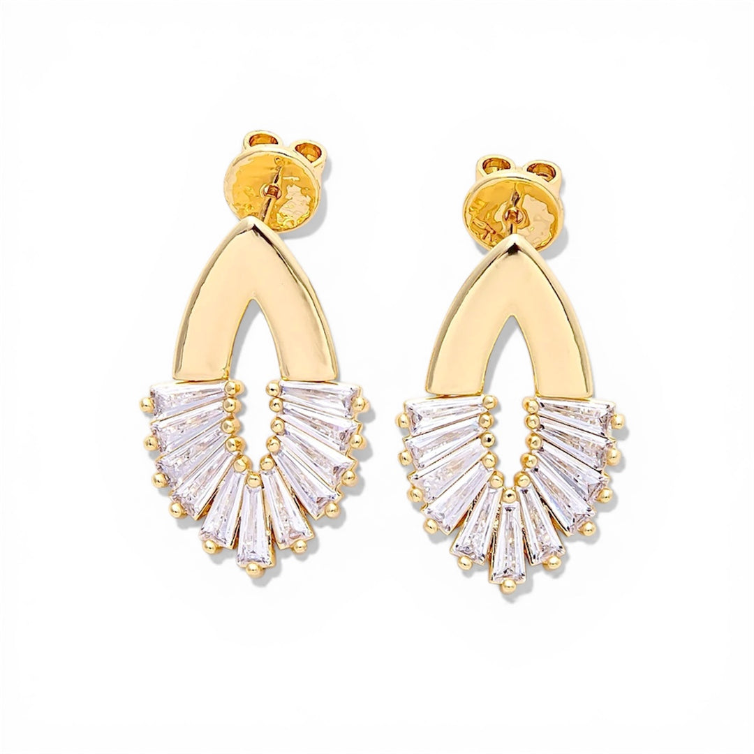Baguette Earrings - Gold Filled