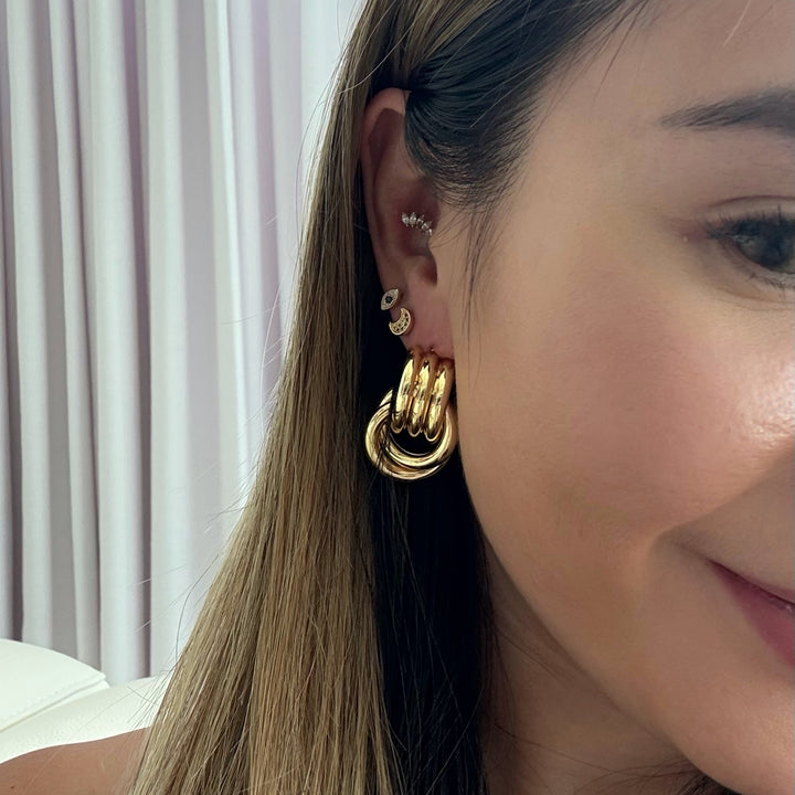 Brilliance Knot Earrings - Gold Filled