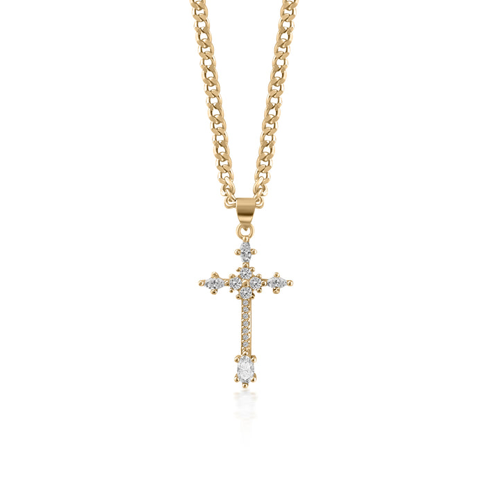 Guided by Faith Cross Necklace - Gold Filled