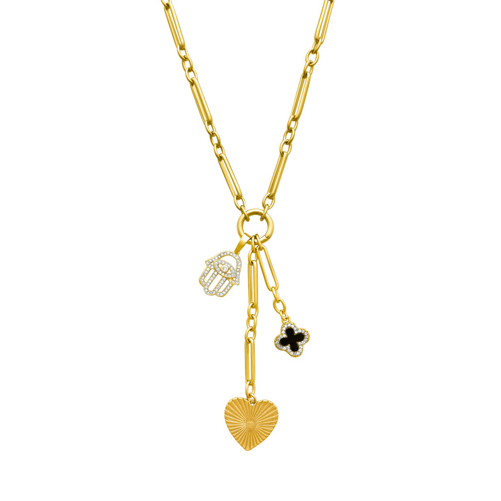Love and Blessing Charm Necklace - Gold Filled