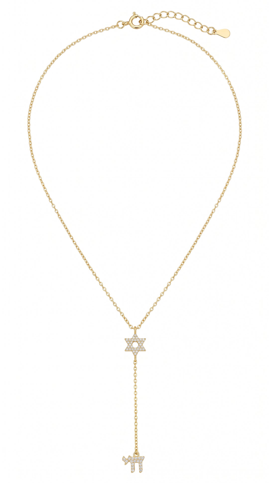 Dainty Star Of David Blessing Necklace Set