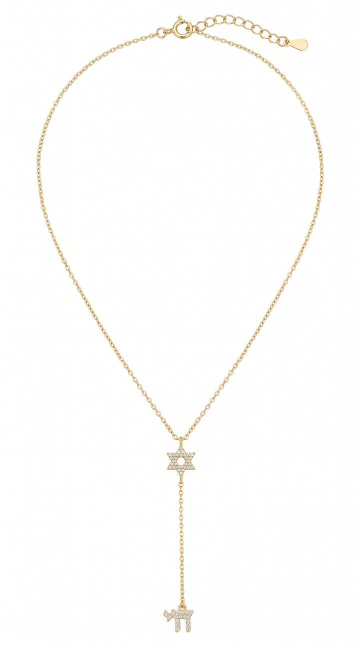 Dainty Star Of David Blessing Necklace Set