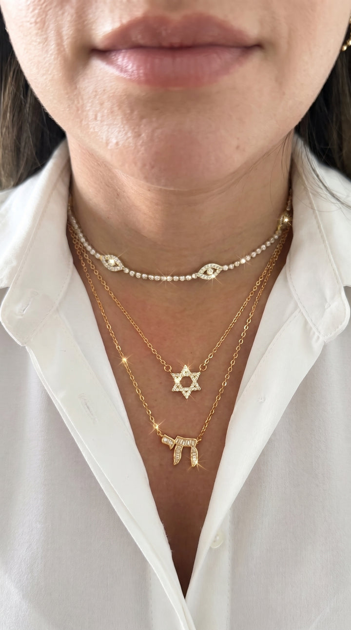 Star of David & Chai Set