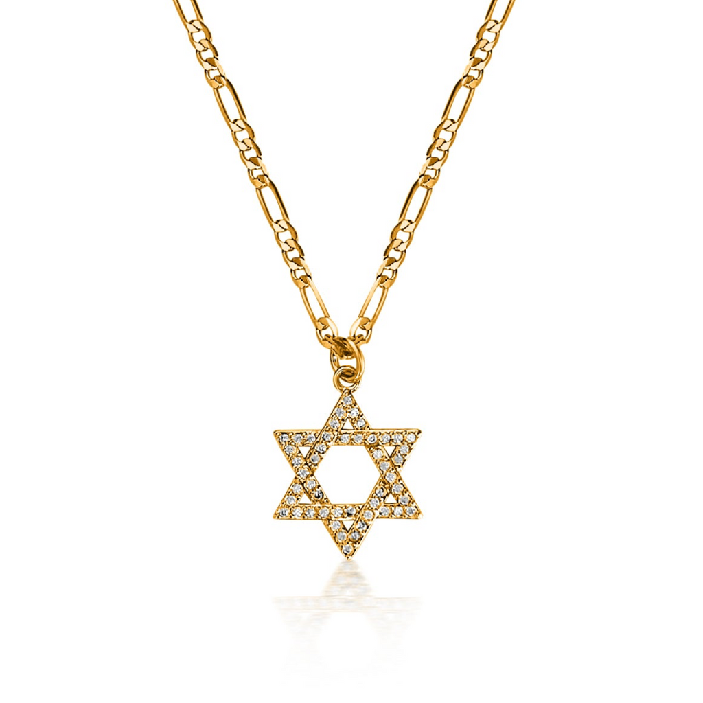ミュージシャン Star Necklace Gold Diamond Star of David Necklace - Gold Filled – YUMIYU