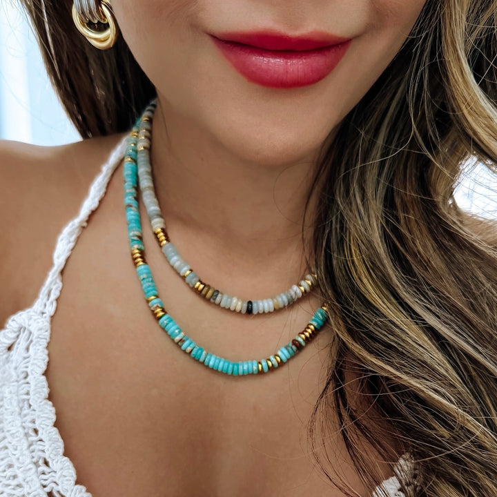 Nature Gemstone Necklace - Gold Filled